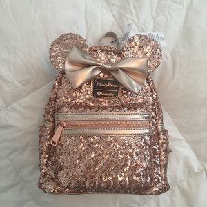 BRAND NEW ROSE GOLD DISNEY BACKPACK
